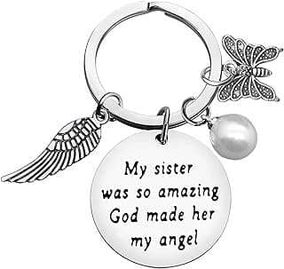Image of Sister Memorial Sympathy Keychain by the company HJIED.