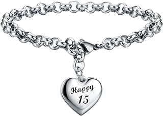 Image of Birthday Heart Charm Bracelet by the company HolyFast.
