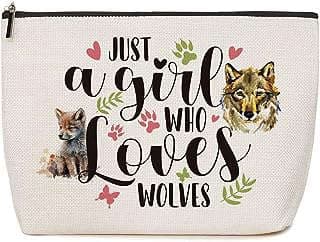 Image of Wolf Themed Makeup Bag by the company HOWDOUDO.