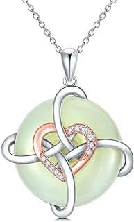Image of Silver Jade Pendant Necklace by the company HPQQ.