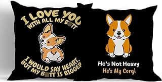 Image of Corgi Throw Pillow Cover Set by the company huester.
