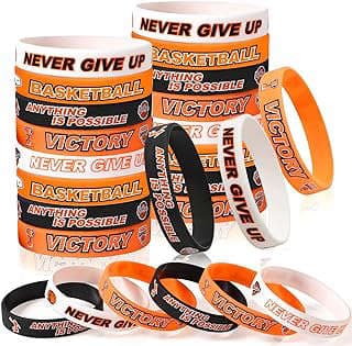 Image of Basketball Motivational Silicone Wristbands by the company HuiweiSail.