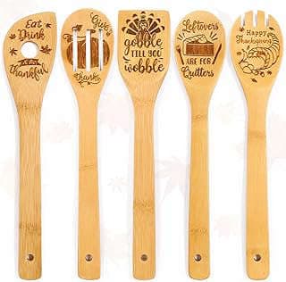 Image of Engraved Bamboo Kitchen Spoons by the company Huray Rayho.