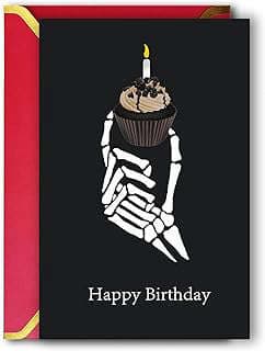 Image of Gothic Skeleton Birthday Card by the company Huziwen.