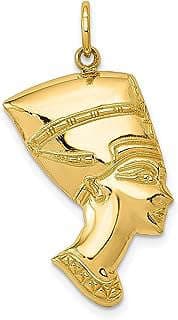 Image of Gold Queen Nefertiti Pendant Necklace by the company IceCarats® Designer Jewelry Gift USA.