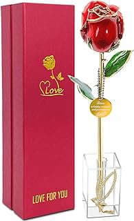 Image of Gold-Dipped Real Red Rose by the company Icreer.
