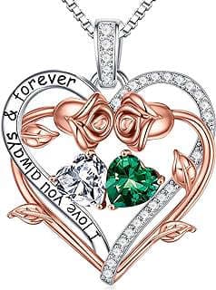 Image of Birthstone Heart Necklace by the company IEFIL JEWELRY.