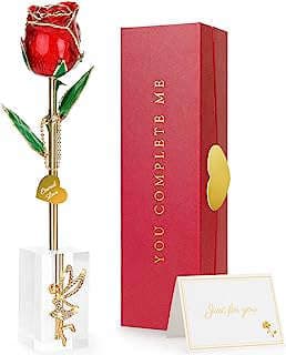 Image of Gold Dipped Rose with Stand by the company ihoomee US.