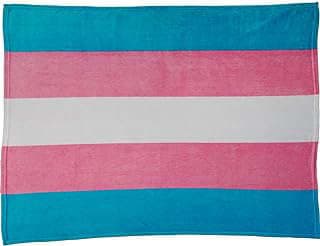 Image of Transgender Pride Plush Blanket by the company Infinity Republic.