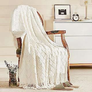 Image of Knitted Tassel Throw Blanket by the company inhand.