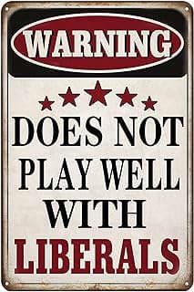 Image of Sarcastic Warning Metal Sign by the company Jacevoo Decor.