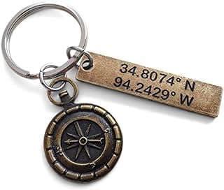 Image of Antique Compass Keychain by the company Jewelry Everyday.