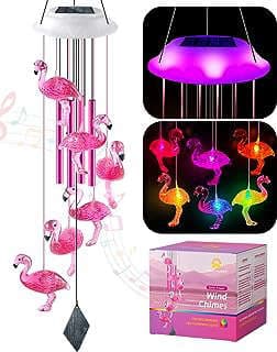 Image of Solar Flamingo Wind Chimes by the company JIAWEN Electronic.