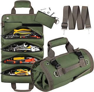 Image of Green Tool Roll-Up Organizer by the company JingBaKe.