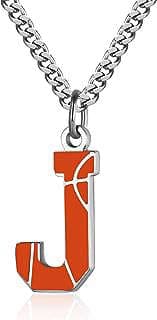 Image of Basketball Letter Pendant Necklace by the company JIXINWUJIN.