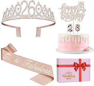 Image of 26th Birthday Sash and Tiara by the company Juesly USA.