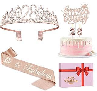 Image of Rose Gold Birthday Decorations Set by the company Juesly USA.