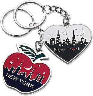 Image of NYC Apple-Shaped Keychains Set by the company Julysgift.