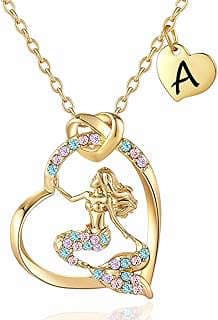 Image of Gold-Plated Mermaid Initial Necklace by the company K-Acc.