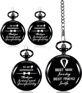 Image of Groomsman Engraved Pocket Watch by the company kay zales.