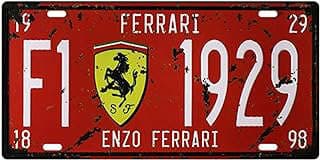 Image of Enzo Ferrari Metal Tin Sign by the company KENSILO.