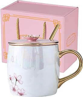 Image of Ceramic Cherry Blossom Mug by the company KEYIGOU.