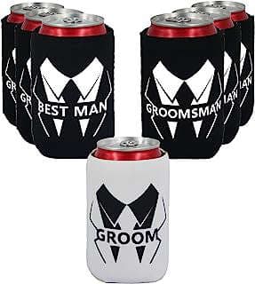 Image of Groomsmen Can Coolers Set by the company LADY & HOME.