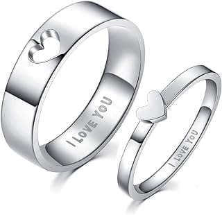 Image of Couples Heart Promise Rings by the company LAVUMO.
