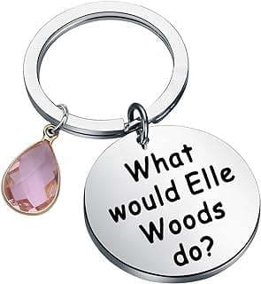 Image of Elle Woods Inspired Keychain by the company LBSBO JEWELRY.