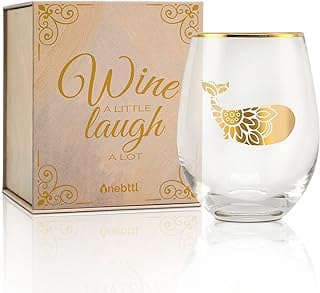 Image of Whale-themed Stemless Wine Glass by the company LekDesign.