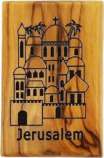 Image of Olive Wood Jerusalem Magnet by the company LogosTradingPost.