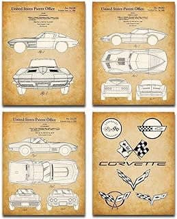 Image of Corvette Patent Art Prints by the company Lone Star Art.