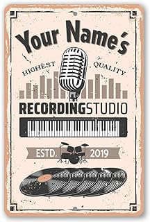 Image of Recording Studio Metal Sign by the company Lone Star Art.