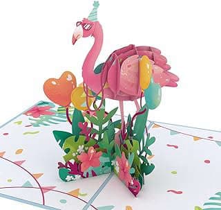 Image of Flamingo Birthday Pop-Up Card by the company Lovepop, Inc..
