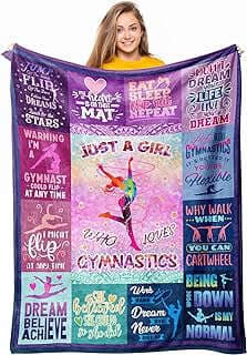 Image of Girls Gymnastics Throw Blanket by the company Loxezom.