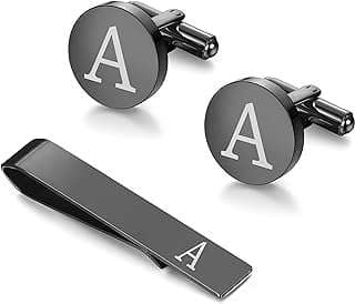 Image of Initial Cufflinks Tie Clip Set by the company LOYALLOOK.
