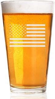 Image of American Flag Pint Glass by the company Lucky Shot™.
