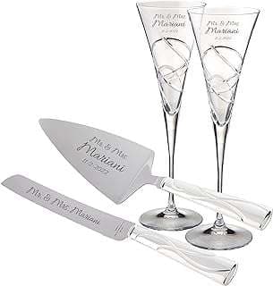 Image of Custom Engraved Wedding Set by the company Luxury Giftware.