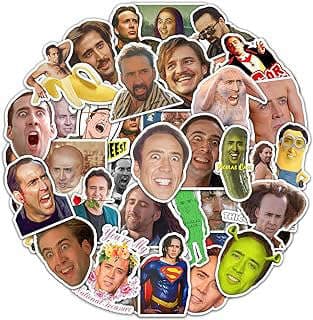 Image of Nicolas Cage Stickers Set by the company Maldora Stickers.