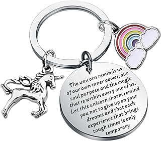 Image of Unicorn Inspirational Keychain by the company MAOFAED JEWELRY.