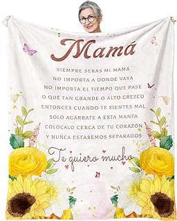 Image of Spanish Mom Christmas Throw Blanket by the company Mash Shap Gifts.