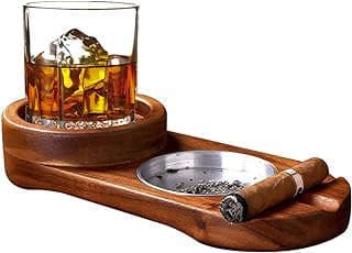 Image of Wooden Cigar Ashtray Coaster Set by the company MDCGFOD.