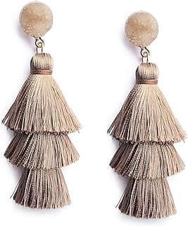 Image of Layered Tassel Dangle Earrings by the company Me&Hz⭐⭐⭐⭐⭐.