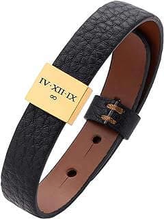Image of Personalized Men's Leather Bracelet by the company MignonandMignon.