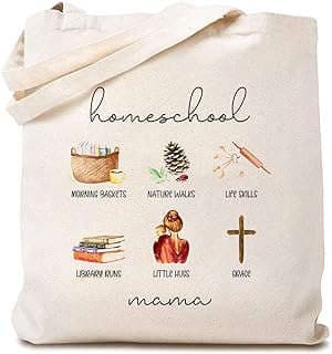 Image of Homeschool Mama Canvas Tote Bag by the company MIKROA.