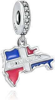 Image of Silver Dominican Republic Charm by the company MINIMALIST CHARM JEWELLERY.