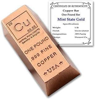 Image of Copper Bar Paperweight by the company Mint State Gold.