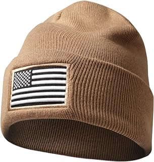 Image of American Flag Embroidered Beanie Cap by the company MIRMARU.