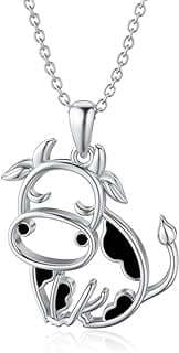 Image of Silver Cow Necklace Jewelry by the company MISTBEE Jewelry.