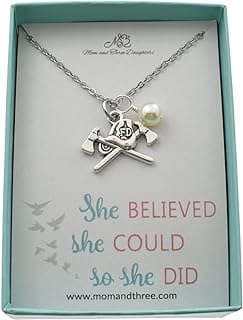 Image of Firefighter Charm Necklace by the company Mom and Three Daughters.